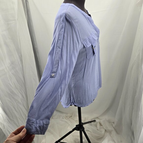 810-49 Chico’s lilac purple V-neck hi-low tunic top Size 2, Large 12 - Picture 4 of 9